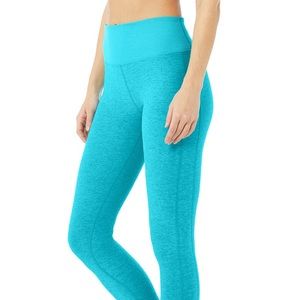 Alo high waist lounge leggings bright aqua heather